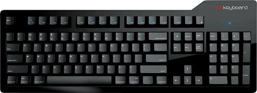 Das Keyboard - Model S Professional Full-size Wired Mechanical Cherry MX Blue Clicky Switch Keyboard for Mac - Black