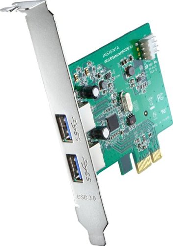  Insignia™ - 2-Port USB 3.0 PCI Express Host Card - Silver