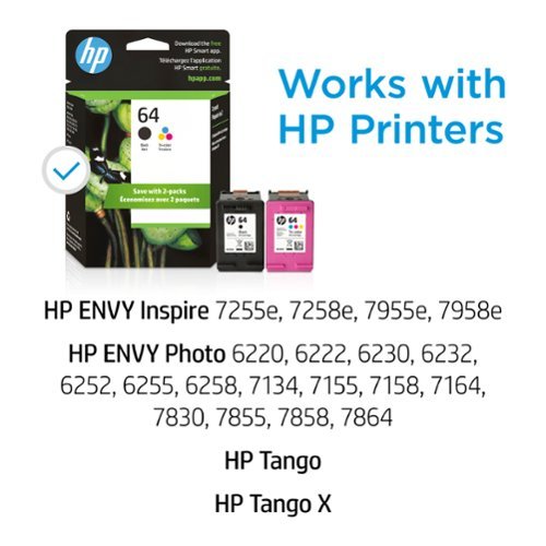 HP - 64 2-Pack Standard Capacity Ink Cartridges - Black & Tri-Color