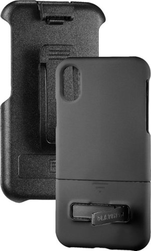  Platinum™ - Protective Case with Holster for Apple® iPhone® X and XS - Black