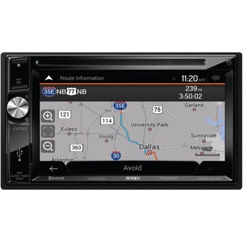 Jensen - 6.2" - Built-in Navigation - Bluetooth - In-Dash CD/DVD/DM Receiver - Black-Front_Standard 