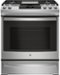 GE - 5.6 Cu. Ft. Slide-In Gas Convection Range - Stainless Steel-Front_Standard 