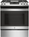 GE - 5.3 Cu. Ft. Slide-In Gas Range - Stainless Steel-Front_Standard