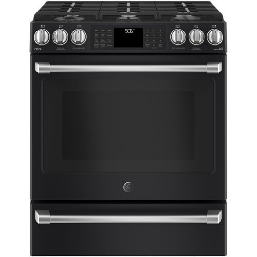 GE - Café 5.6 Cu. Ft. Self-Cleaning Slide-In Gas Convection Range-Front_Standard 