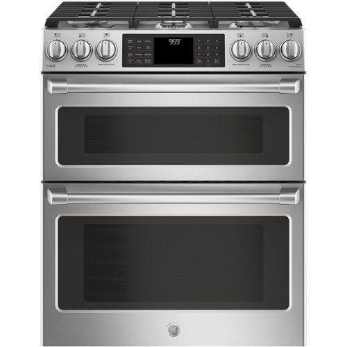  6.7 Cu. Ft. Self-Cleaning Slide-In Double Oven Gas Convection Range