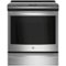 GE - 5.3 Cu. Ft. Slide-In Electric Induction Convection Range - Stainless Steel-Front_Standard