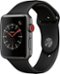 Apple Watch Series 3 (GPS + Cellular), 42mm Space Gray Aluminum Case with Black Sport Band - Space Gray-Angle_Standard 