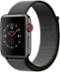 Apple Watch Series 3 (GPS + Cellular) 42mm Space Gray Aluminum Case with Dark Olive Sport Loop - Space Gray - (2017)-Angle_Standard
