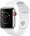 Apple Watch Series 3 (GPS + Cellular) 38mm Stainless Steel Case with Soft White Sport Band - Stainless Steel (AT&T) - (2017)-Angle_Standard