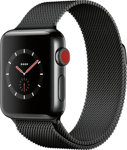 Apple Watch Series 3 (GPS + Cellular) 38mm Space Black Stainless Steel Case with Space Black Milanese Loop - Space Black Stainless Steel (Verizon)