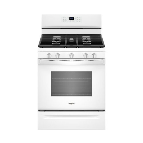 Whirlpool - 5.0 Cu. Ft. Self-Cleaning Freestanding Gas Convection Range - White
