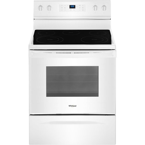Whirlpool - 5.3 Cu. Ft. Freestanding Electric Convection Range with Self-High Heat Cleaning Method - White