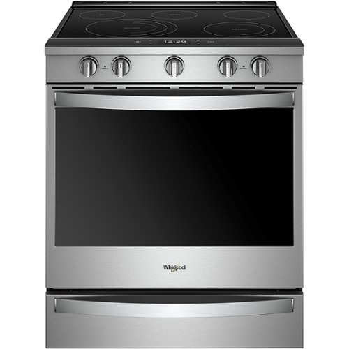 

Whirlpool - 6.4 Cu. Ft. Slide-In Electric Convection Range with Self-Cleaning with Air Fry with Connection - Stainless steel