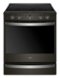 Whirlpool - 6.4 Cu. Ft. Slide-In Electric Convection Range with Self-Cleaning with Air Fry with Connection - Black Stainless Steel-Front_Standard