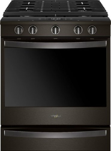 Whirlpool - 5.8 Cu. Ft. Self-Cleaning Slide-In Gas Convection Range - Black stainless steel
