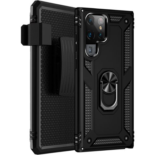 SaharaCase Military Kickstand Series Case for Samsung Galaxy S22 Ultra - Black GLOBAL SHIPPING