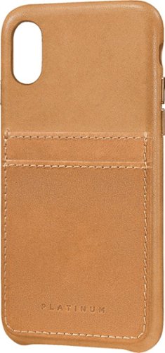 Platinum™ - Leather Wallet Case for Apple® iPhone® X and XS - Old Saddle-Front_Standard 