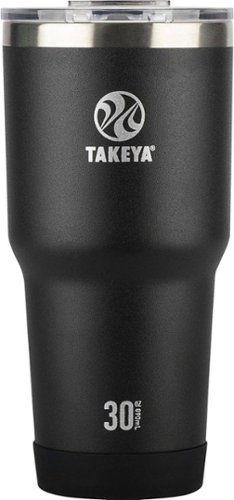  Takeya - Actives 30-Oz. Insulated Stainless Steel Tumbler with Flip Lid - Onyx