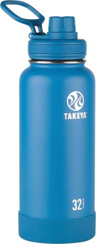  Takeya - Actives 32-Oz. Insulated Stainless Steel Water Bottle with Spout Lid - Sapphire