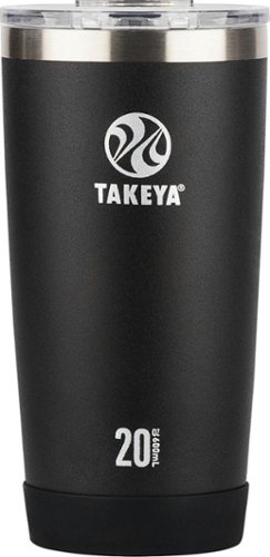  Takeya - Actives 20-Oz. Insulated Stainless Steel Tumbler with Flip Lid - Onyx