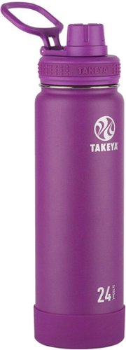  Takeya - Actives 24-Oz. Insulated Stainless Steel Water Bottle with Spout Lid - Violet