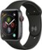 Apple Watch Series 4 (GPS + Cellular) 44mm Space Gray Aluminum Case with Black Sport Band - Space Gray (AT&T) - (2018)-Left_Standard