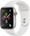 Apple Watch Series 4 (GPS + Cellular) 44mm Silver Aluminum Case with White Sport Band (AT&T)-Left_Standard