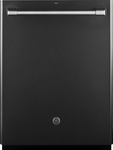 GE - Café Series 24" Built-In Dishwasher - Black Slate-Front_Standard 