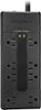 Insignia™ - 8 Outlet 600 Joules Surge Protector Strip - Black-Front_Standard