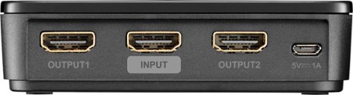 Rocketfish™ 2-Output HDMI Splitter with 4K at 60Hz and HDR Pass-Through - Black WORLDWIDE DELIVERY