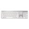 Adesso - AKB-730UW USB-C Multi OS Scissor Switch Keyboard With CoPilot AI Hotkey - Silver/White-Front_Standard