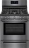 Frigidaire - 5.0 Cu. Ft. Self-Cleaning Freestanding Gas Convection Range - Black Stainless Steel-Front_Standard
