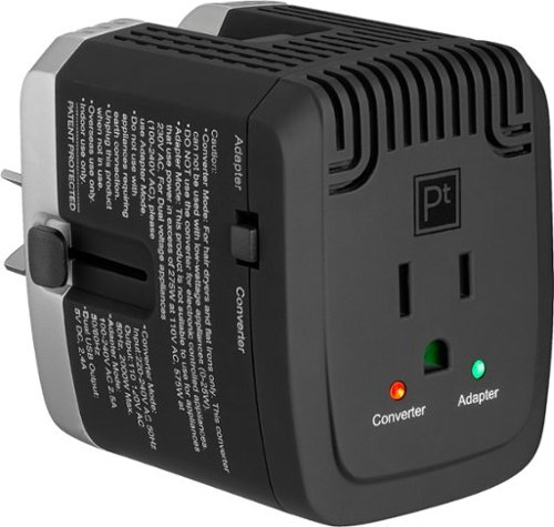  Platinum™ - All-in-One Travel Converter with 2 USB Ports - Black