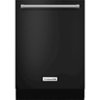 KitchenAid - 24" Built-In Dishwasher - Black-Front_Standard