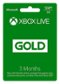 Microsoft - Xbox Live 3 Month Gold Membership-Front_Standard