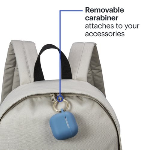 Best Buy essentials™ Case for Apple AirPods 4 and AirPods 4 with Active Noise Cancellation (ANC) - Blue BUY ONLINE