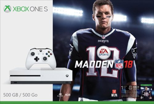  Microsoft - Xbox One S 500GB Madden NFL 18 Bundle with 4K Ultra HD Blu-ray - White
