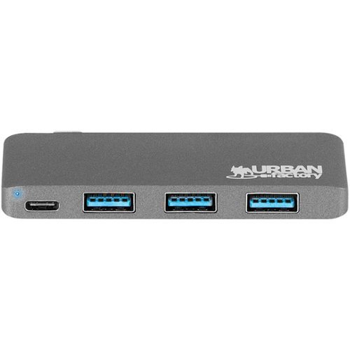 Urban Factory - 4-Port USB Hub - Sideral Gray-Front_Standard