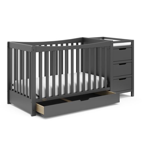 Graco - Remi 4-in-1 Convertible Crib and Changer - Gray-Front_Standard 