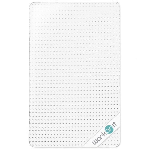 WorkOnIt - Office Chair Mat for Low Pile Carpets, Computer Desk Floor Mat - Clear-Front_Standard 
