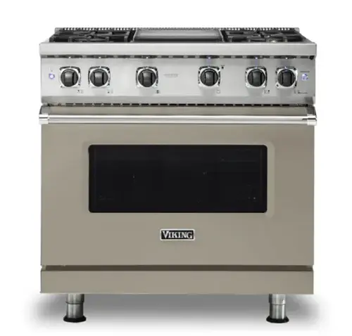 Front. Viking - 5-Series Gas Sealed Burner Range - Nantucket.