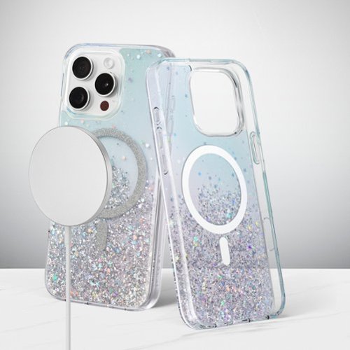 Insignia™ Hard-Shell Case with MagSafe for iPhone 16 Pro Max - Glitter GLOBAL SHIPPING
