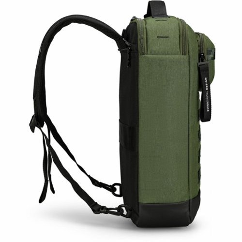 Swissdigital Design BERG Hybrid TSA-Friendly Briefcase With USB Charging Port RFID Protection and Fits Up to 16″ Laptop - Dark Green GLOBAL SHIPPING