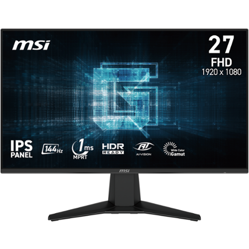 MSI - G275L E14 27" LCD FHD 144Hz 1ms Adaptive Sync Gaming Monitor (DisplayPort, HDMI) - Metallic Black