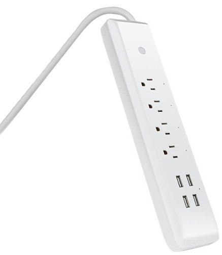FEIT ELECTRIC - Smart Wi-Fi Power Strip with USB Ports - White-Front_Standard 