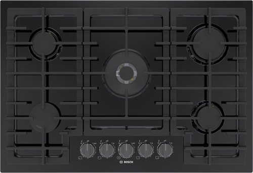 Bosch - 800 Series 30" Built-In Gas Cooktop with 4 burners - Black-Front_Standard 