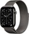 Apple Watch Series 11 (GPS+Cellular) 46mm Titanium Case with Slate Milanese Loop - M/L - Slate - (2025)-Front_Standard
