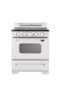 Unique Appliances - 30 in. Wide 5 Elements Classic Retro 3.9 Cu. Ft. Freestanding Electic Convection Range with Glass Top and Storage Drawer - Marshmallow White-Front_Standard
