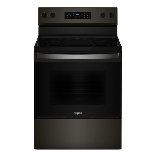 Whirlpool - 5.3 Cu. Ft. Freestanding Electric Range with Cooktop Flexibility - Black Stainless Steel