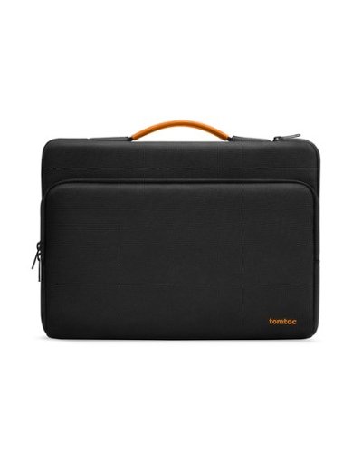 tomtoc Defender-A14 360° Recycled Laptop Sleeve Bag Carry Case for 13-inch New MacBook Air M4 A3240/M3/M2/M1, 13 MacBoook Pro - Black INTERNATIONAL SHIPPING